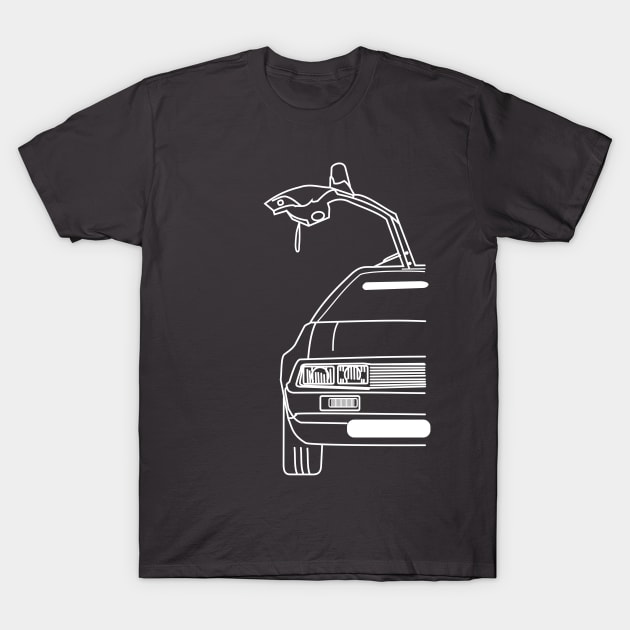 DeLorean sports car T-Shirt by Aurealis